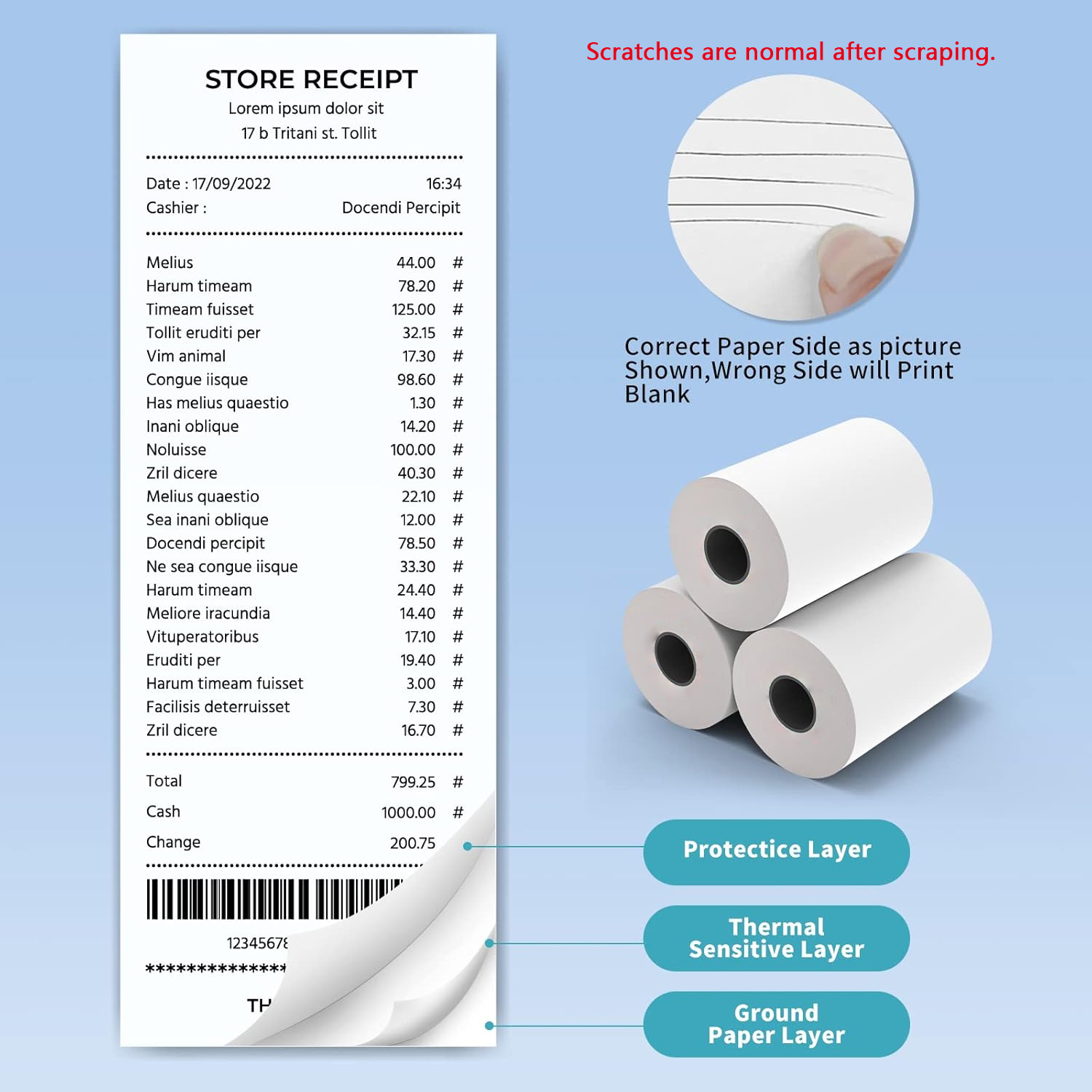 80MM Thermal Receipt Paper 3/6 – Commercial Printing Paper recenzja i cena