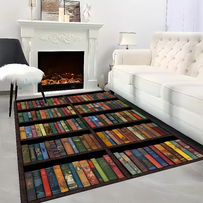 Bookshelf Area Rug for Teen St – Commercial Printing Books recenzja i cena