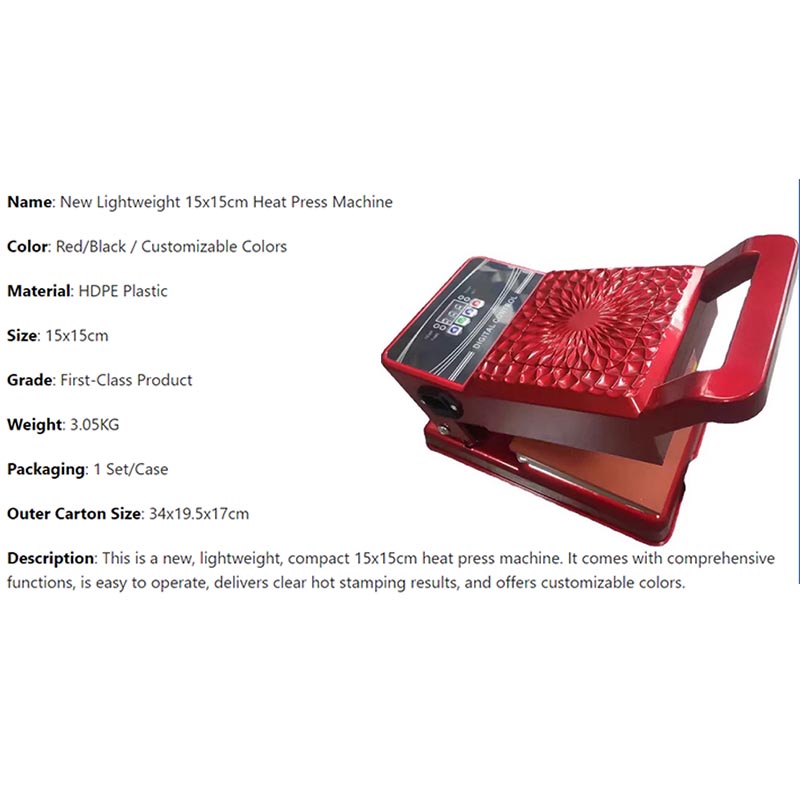 Small Heat Press Machine 15*15 – Heat Press Machine recenzja i cena