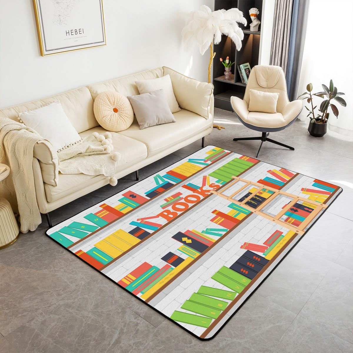 Bookshelf Area Rug for Teen St – Commercial Printing Books recenzja i cena