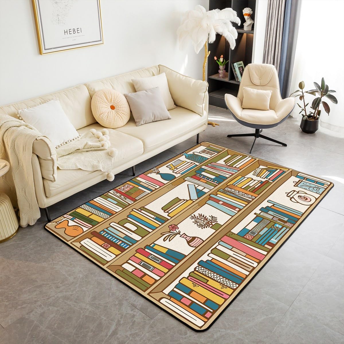 Bookshelf Area Rug for Teen St – Commercial Printing Books recenzja i cena