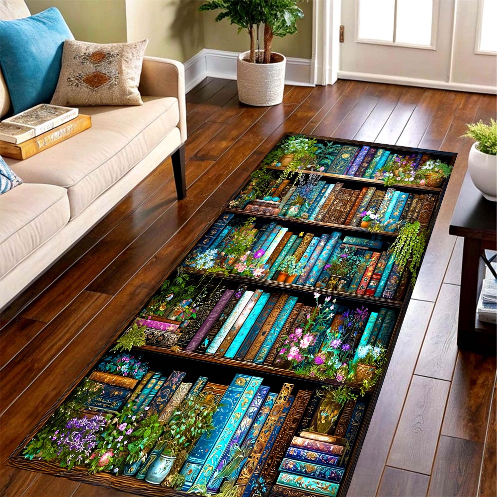 Vintage Book Shelf Long Runner – Commercial Printing Books recenzja i cena