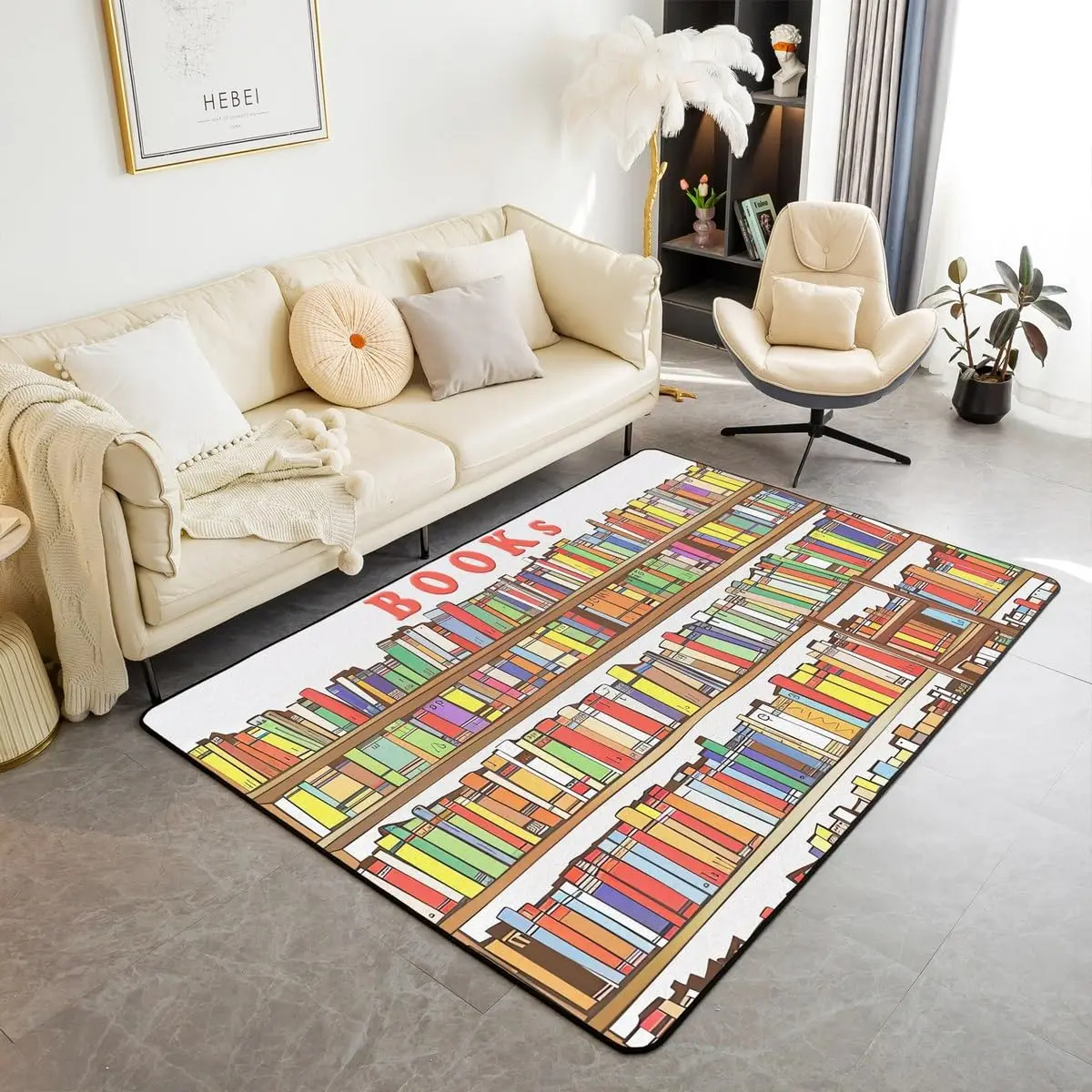 Bookshelf Area Rug for Teen St – Commercial Printing Books recenzja i cena