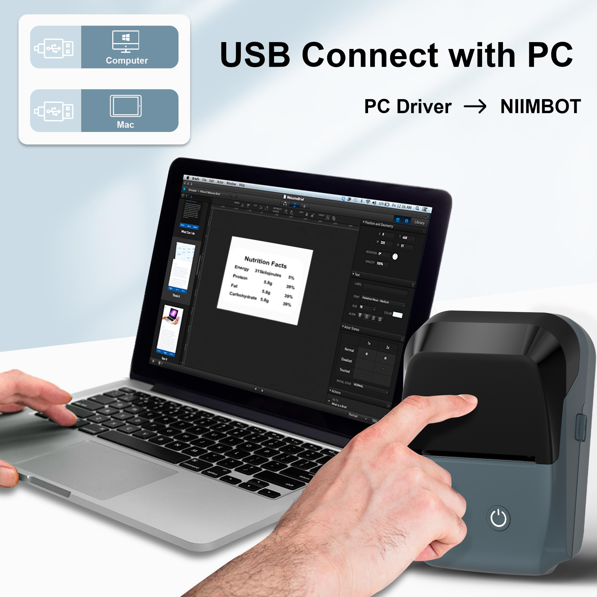 B11 Portable Thermal Printer L – Commercial Printing Network recenzja i cena