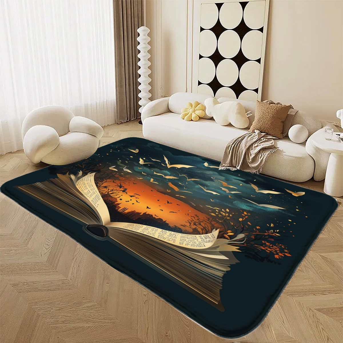 Abstract Book Print Area Rug,  – Commercial Printing Books recenzja i cena