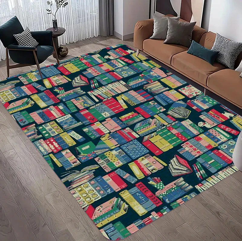Vintage Book Print Area Rug, R – Commercial Printing Books recenzja i cena